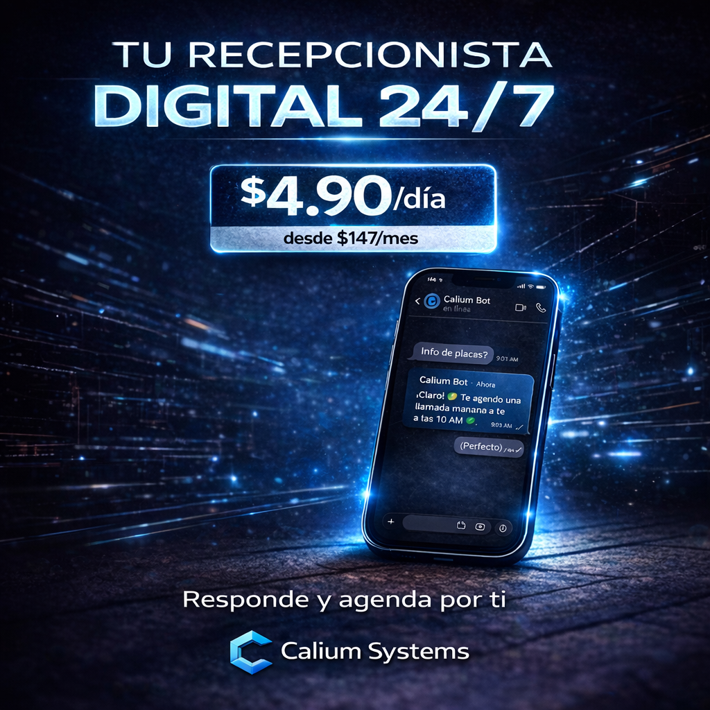 Anuncio Recepcionista Digital Calium